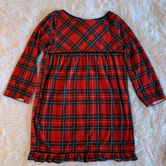 Christmas Holiday Season Pajama Nightgown Plaid Red & Green Festive Santa Winter - Picture 3 of 11